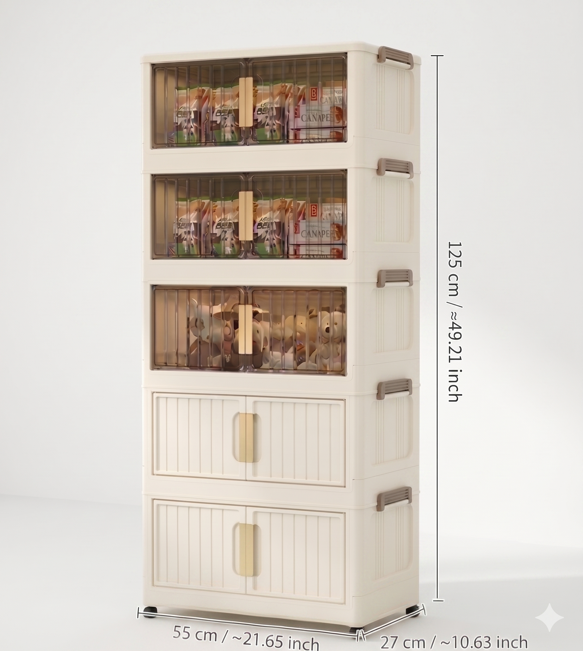 Modern 5-Tier Storage with Wheels